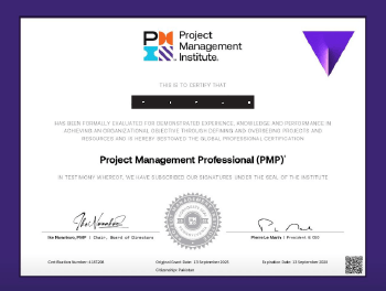 PMI Certificate Gulf